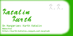 katalin kurth business card